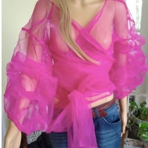 Barbie Pink  Ballerina "Chiffon" Wrap  - Awesome layered look